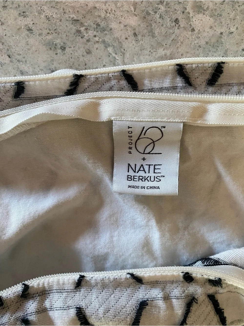 Nate Berkus White and Black Geometric pillowcases